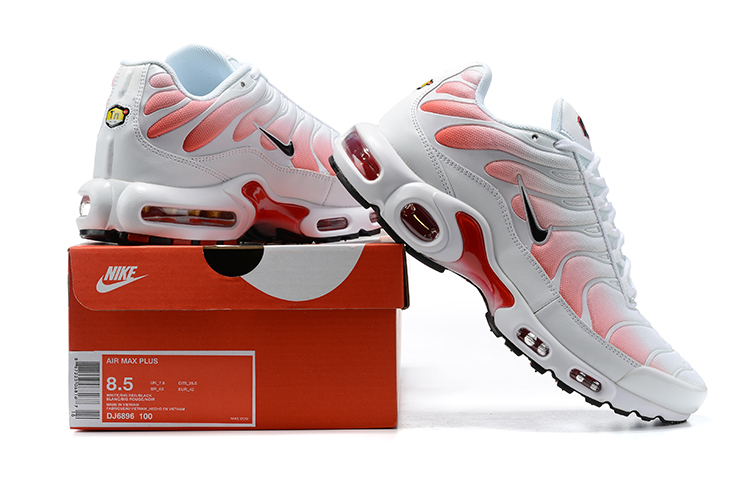 2021 Nike Air Max Plus White Red Black Running Shoes - Click Image to Close